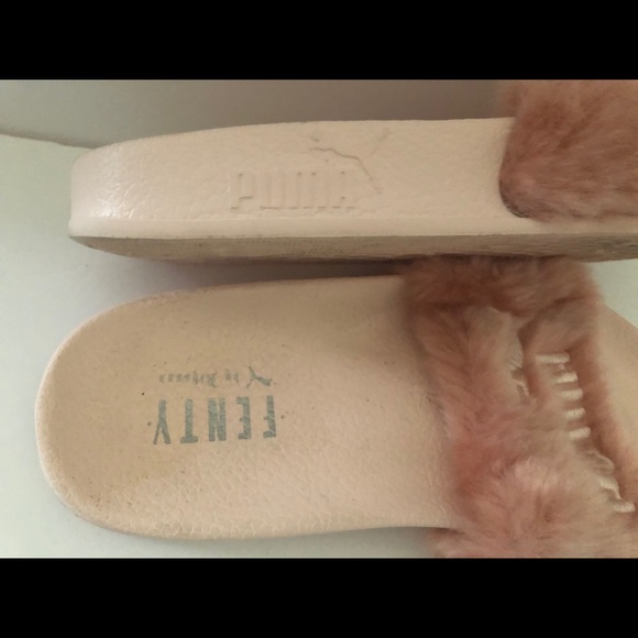 Puma X Fenty Fluffy Slides Pink 7.5 - Picture 8 of 9
